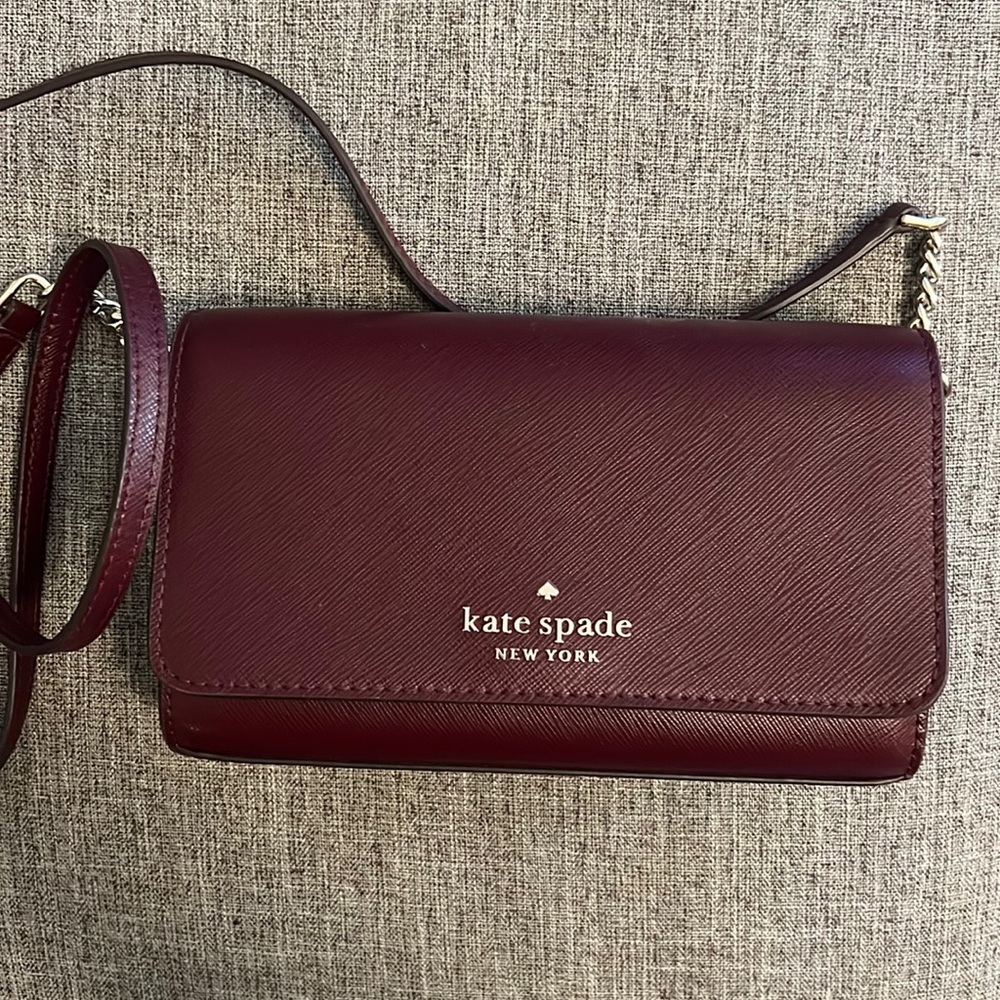 Kate Spade cherrywood Staci Small Flap Crossbody Bag